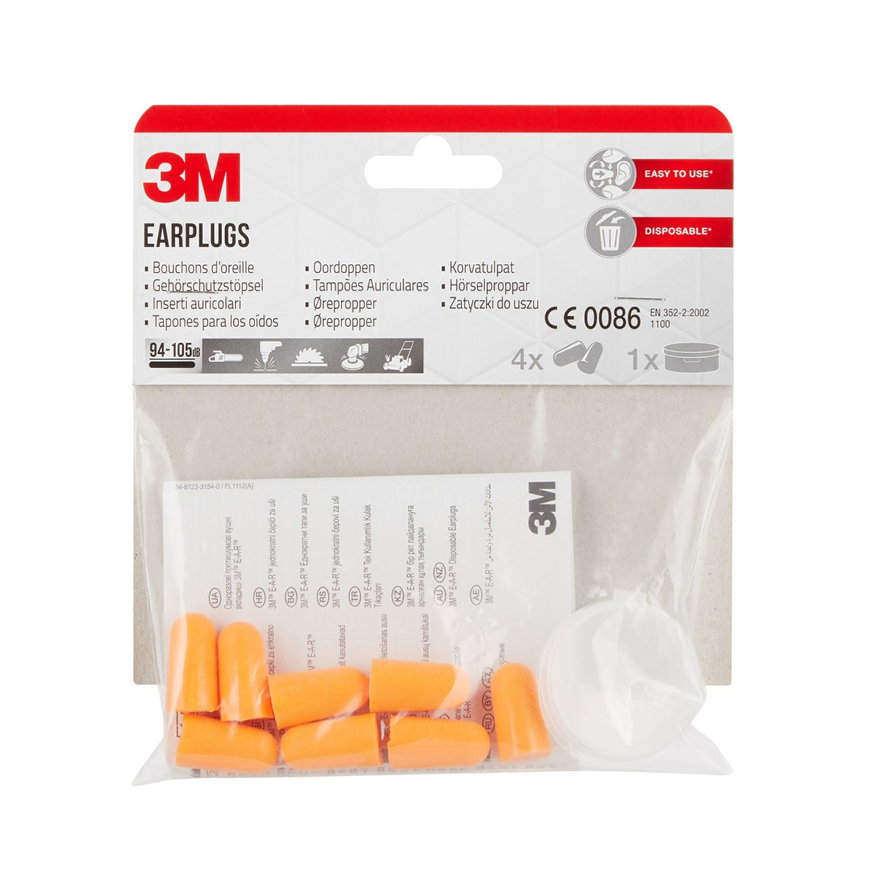 3M oordoppen, 1100 met opbergdoos, 1 set à 4 paar (94 - 105 dB), SNR 37 dB 