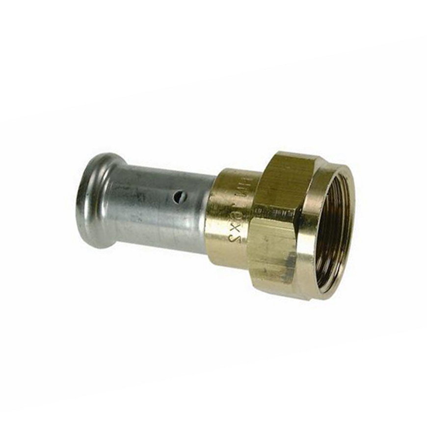 Henco koppeling, messing, rvs, pers x wartel, type 26P, epdm, 10 bar, 16 mm x ½" 