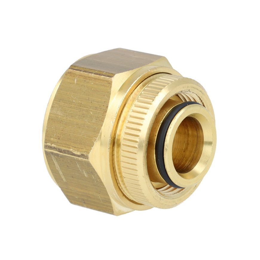 Henco overgangs koppeling, messing, knel x binnendraad, type 13-VH, epdm, 10 bar, 26 x 22 (cu)mm,2st 