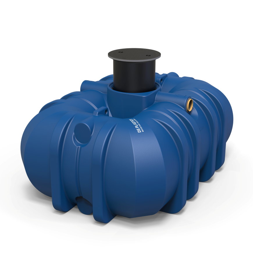 Regenwatertank incl. schacht, type Easy Rain 7500, pe, 7500 liter, 330 x 240 x 147 cm, ondergronds 