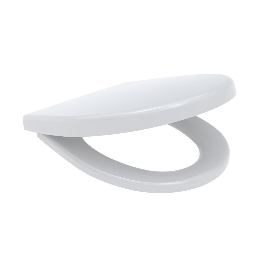 Wisa closetzitting, type D-star 300 S, 36,2 x 44,6 cm, deksel, rvs schar, mont boven, softclose, wit 