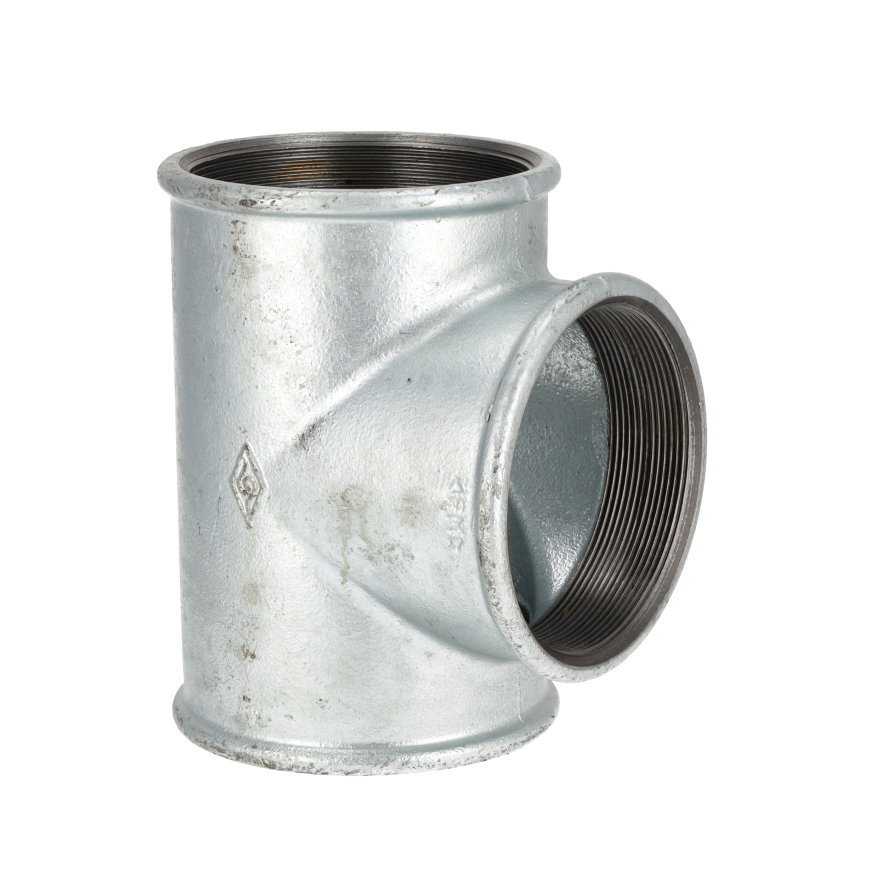 T-Reduzierstück 90°, galvanisch verzinkt, 3x Innengewinde, Nr. 130, ½" 