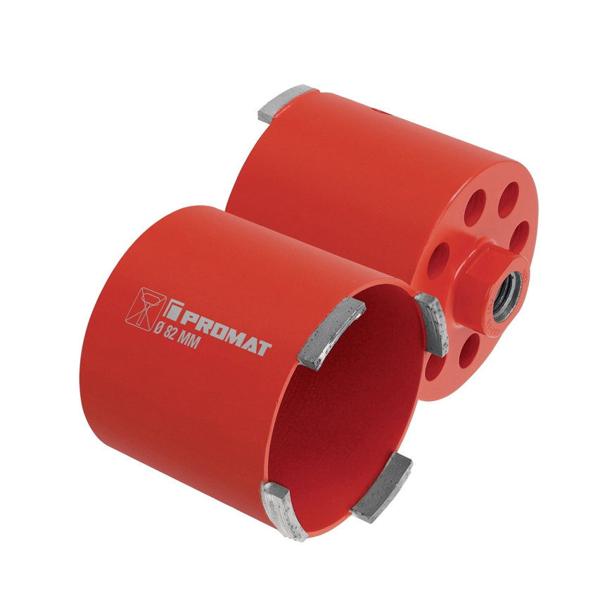 Promat diamantboorkroon voor contactdozen, type Laser Universal, werklengte 62 mm, zaagdiameter 82mm