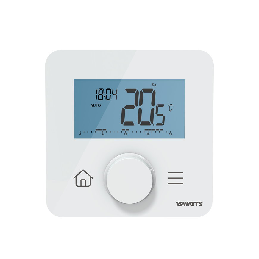 Watts Vision 2.0 thermostaat, digitaal, type BT-DP03 HC RF, draadloos, wit, 2x AAA 1,5 V 