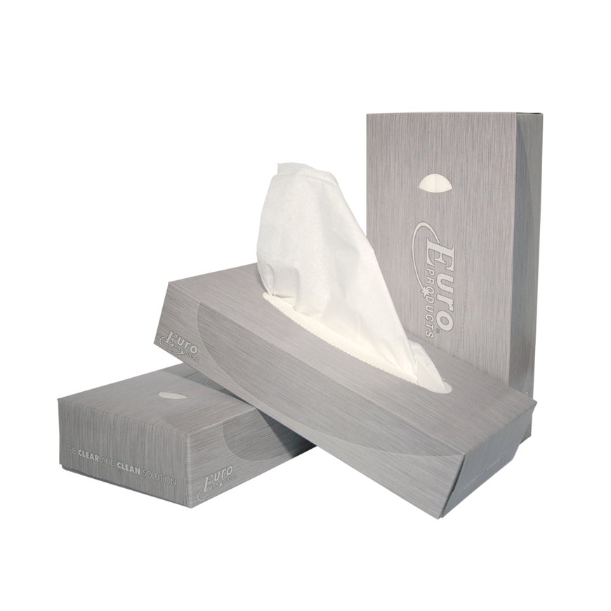 Euro tissues, cellulose 2-laags, wit, 21 x 21 cm, 100 vel 