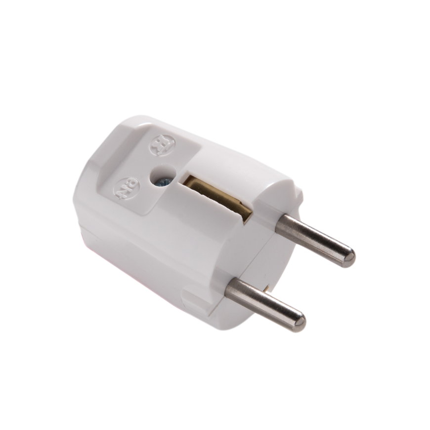 Martin Kaiser geaarde stekker, schuko, 2-p, IP20, recht, 250 V, 16 A, duroplast, wit 