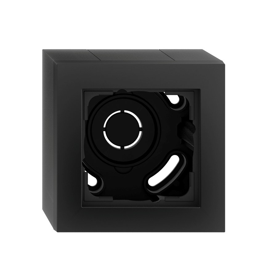 Gira opbouwbak, compleet met afdekraam en adapter K/P25 E2, 1-voudig, zwart 