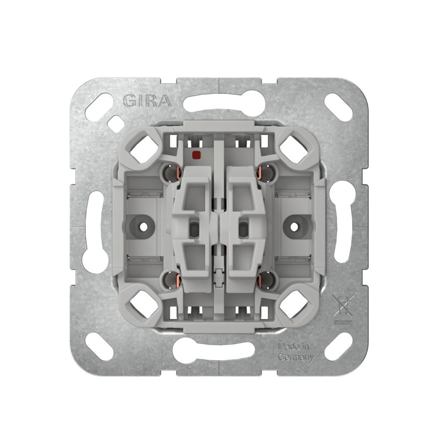 Gira jaloeziedrukcontact,wip, inbouw, 230 V, 10 A, zonder bevestigingsklauwen 