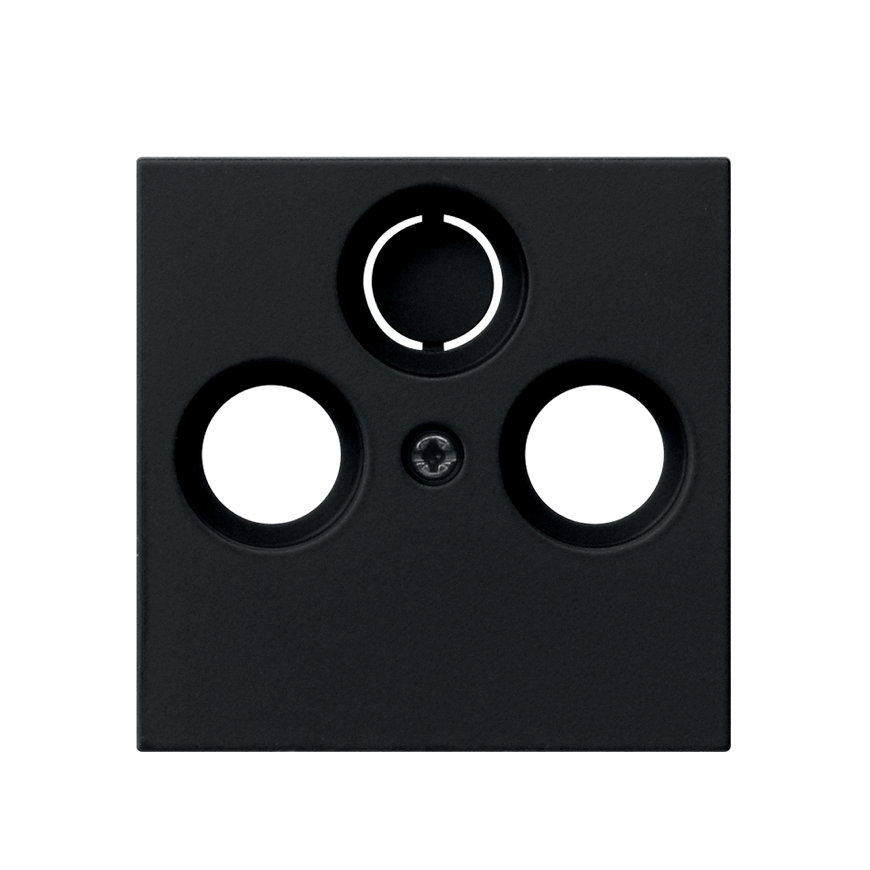 Gira afdekplaat, voor coax antennecontactdoos, system 55, zwart 