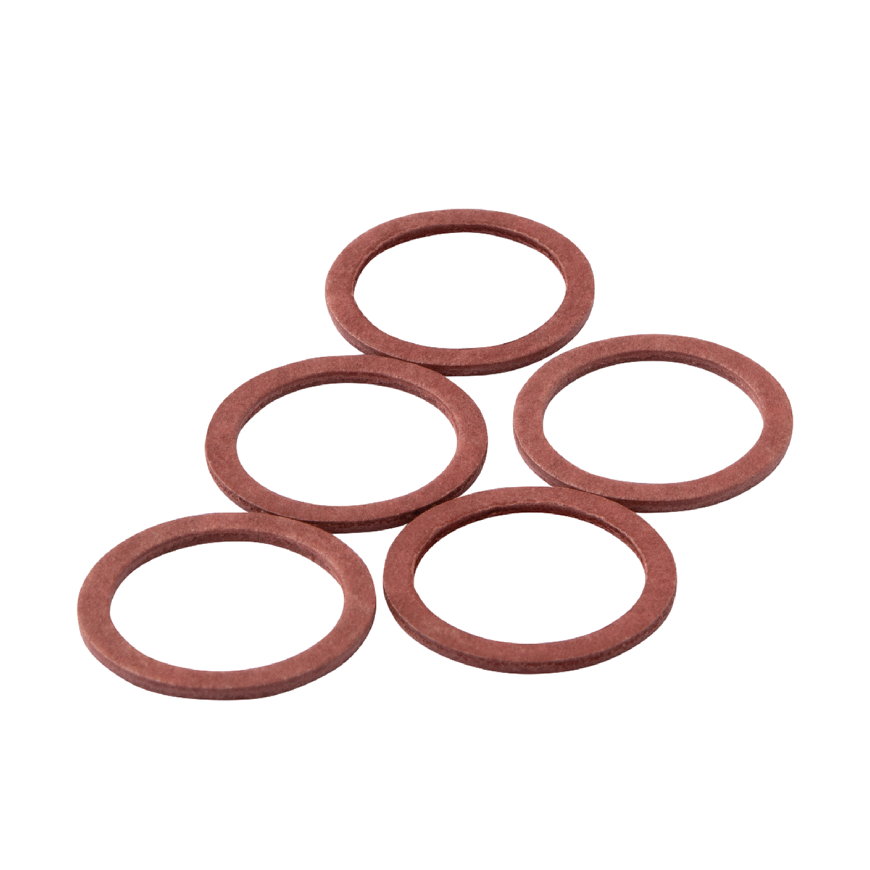 De Beer fiberring, voor water, wartelmoer, 30 x 38 (1¼") x 2 mm, verpakking à 5 stuks