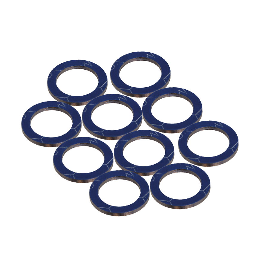 De Beer Premium XP ring, voor water- en gas, wartelmoer, 9 x 15 (3/8") x 2 mm, verpakking à 10 stuks 
