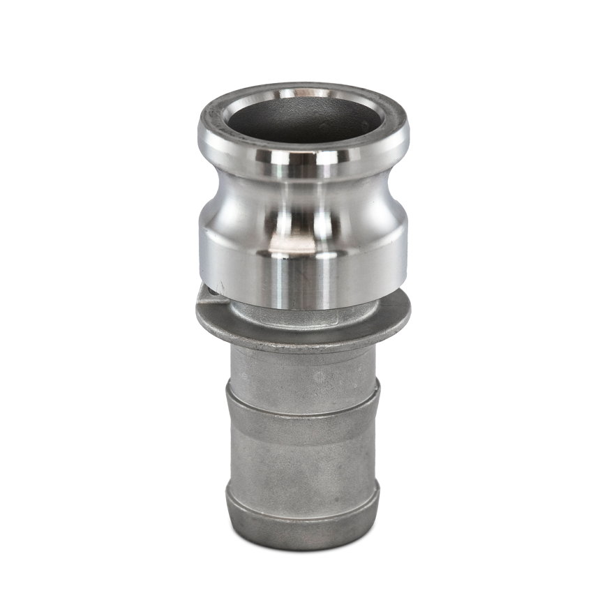Camlock snelkoppeling, type E, rvs 316, M-deel x slangtule, DN 15 x 13 mm 