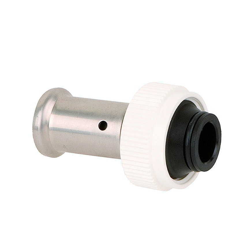Henco schroef koppeling, pvdf, rvs, binnendraad x pers, euroconus, type 19PK, epdm, 16 bar,16 mm x¾" 