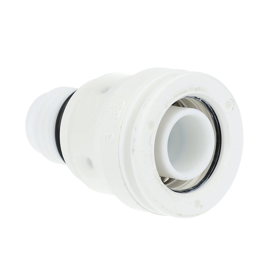 Henco Vision draadkoppeling, pvdf, steek x buitendraad, type VVSK, epdm, 26 mm x ¾"