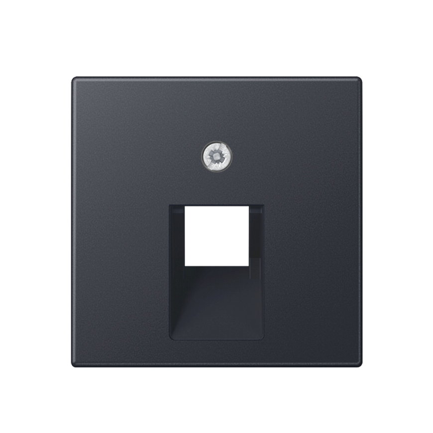 Jung centraalplaat, A range, voor Modular Jack, 1-voudig, mat antraciet 