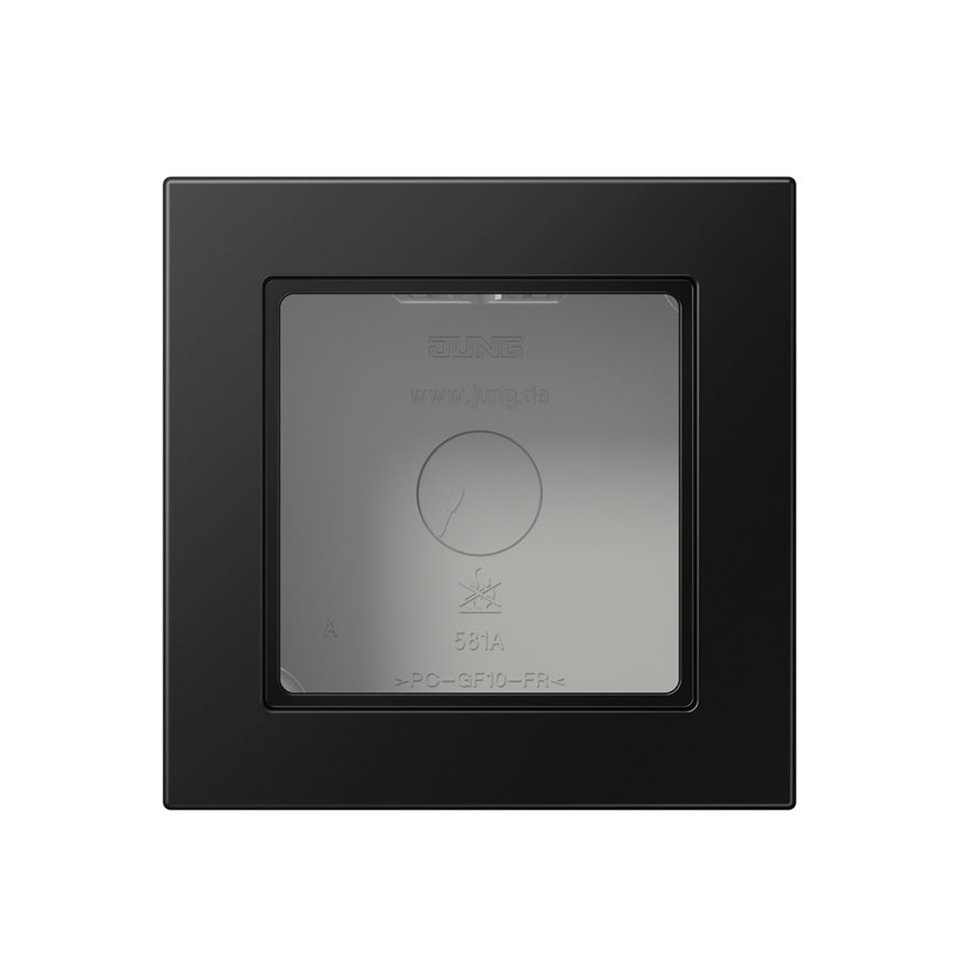 Jung opbouwkap, A range, 1-voudig, zwart mat 