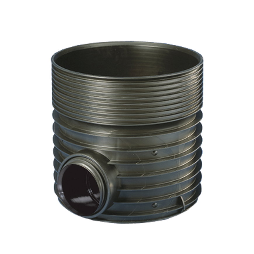 Wavin inspectieput, Tegra 600, 2x manchet, pp, exclusief deksel, bocht 150°, 2x 200 mm 