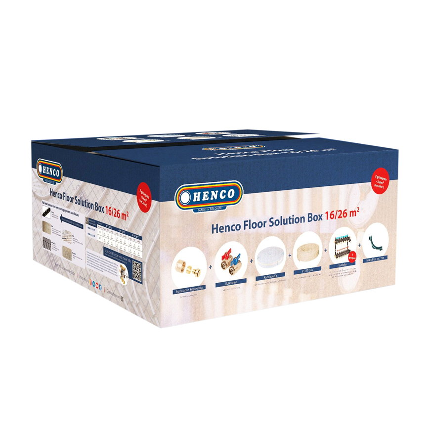 Henco vloerverwarmingsset, type FSB 1626, voor 16 tot 26 m² 