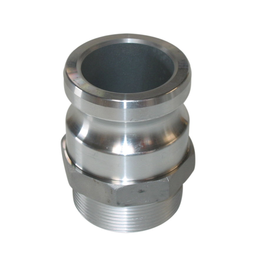 Camlock Schnellkupplung, M-Teil x Außengewinde, Aluminium, Typ F, ND 65 mm, d = 2½" 
