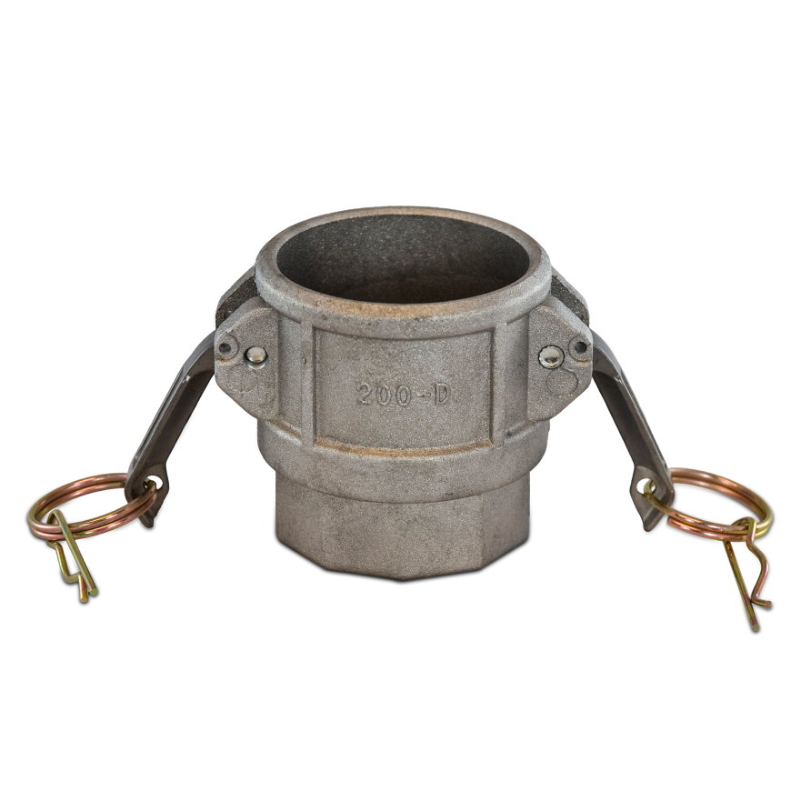 Camlock Schnellkupplung, V-Teil x Innengewinde, Aluminium, Typ D, ND 65 mm, d = 2½" 