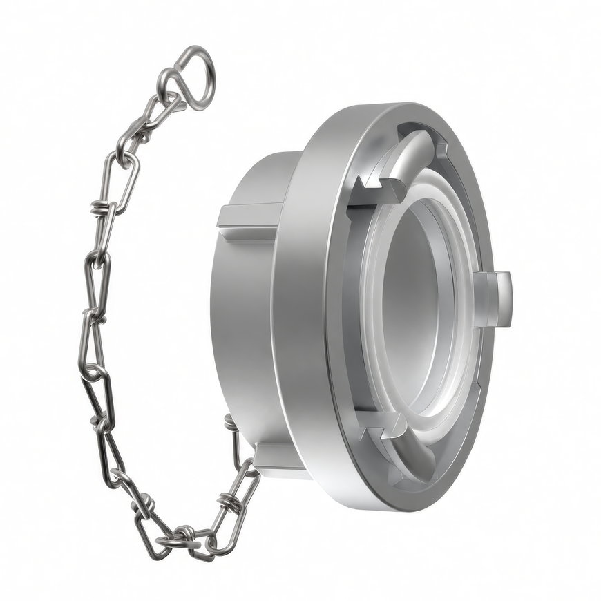Storz eindkap met ketting, aluminium, 3 nokken, 160 mm