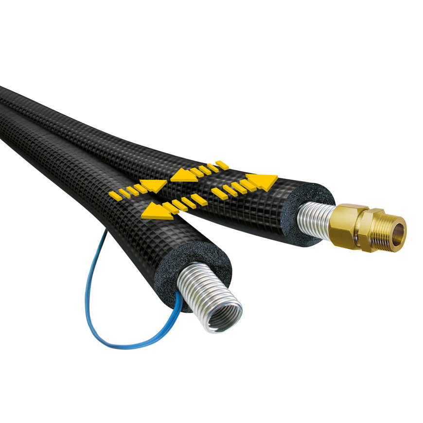 Armacell Armaflex DuoSolar VA, vorisolierter Wellschlauch, Edelstahl, ISO 14 mm, DN16, l = 15 m 
