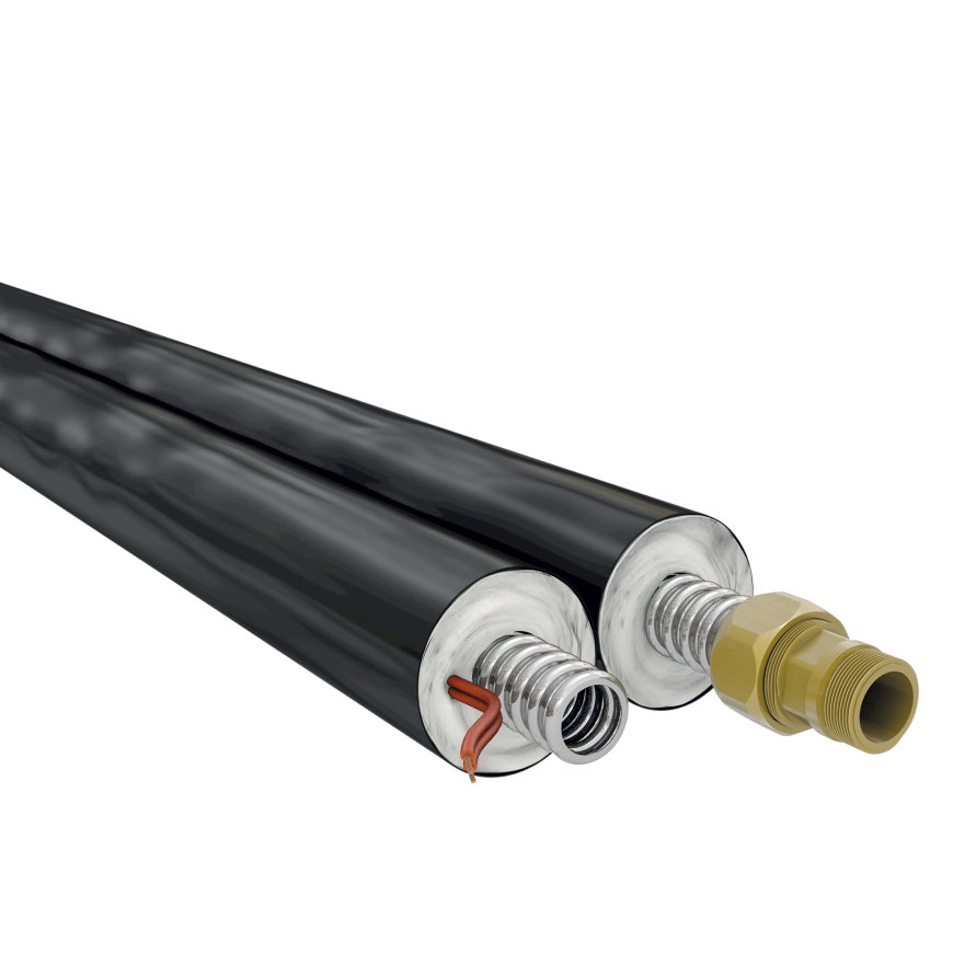 Armacell DuoSolar 220 voorgeïsoleerde ribbelslang, rvs, iso 20 mm, DN20, op rol, l = 15 m 