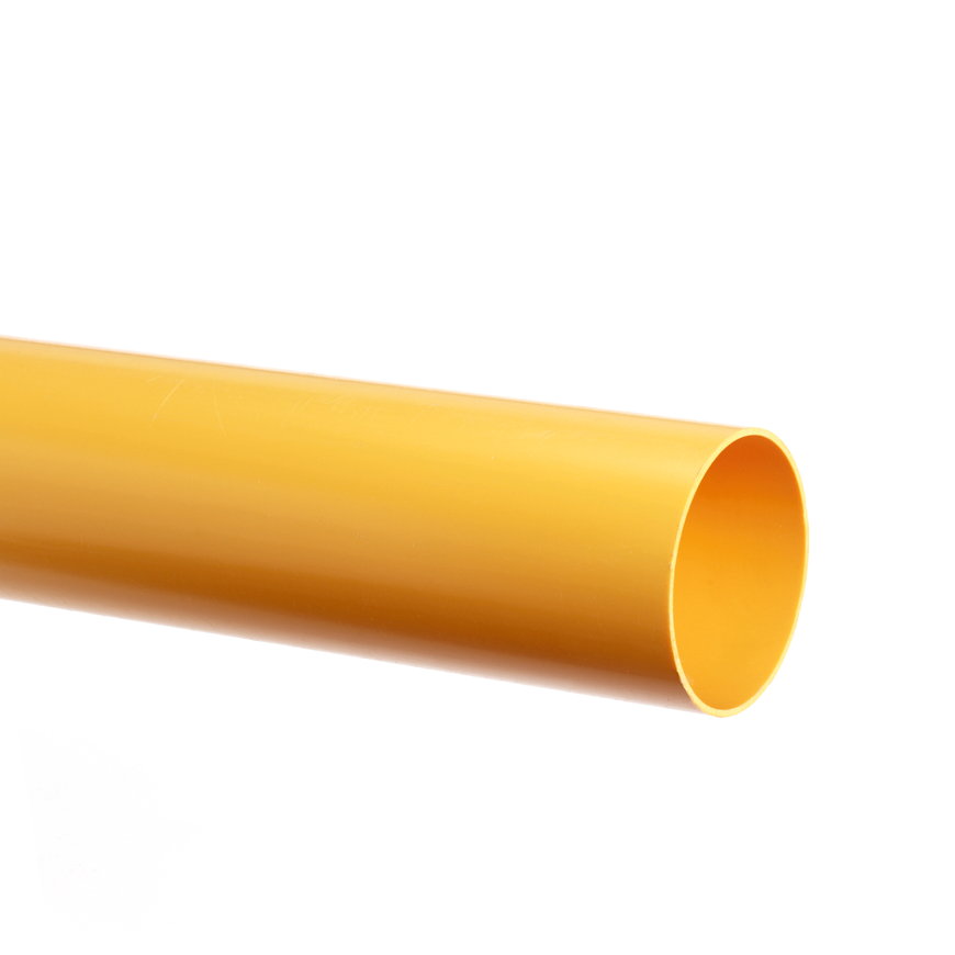 Gasbuis, slagvast pvc, klasse 41, geel, Gastec QA, l = 4 m, 50 x 2,0 mm 