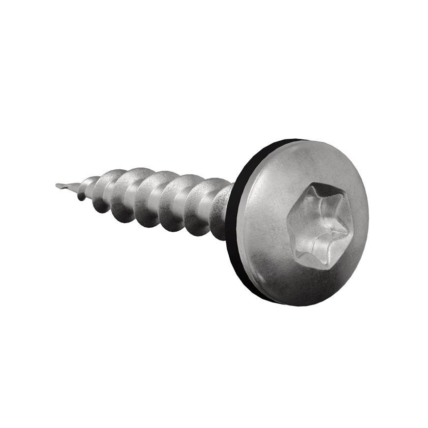Dakpanschroef, rvs, torx, epdm volgring, 70 mm, 200 stuks 