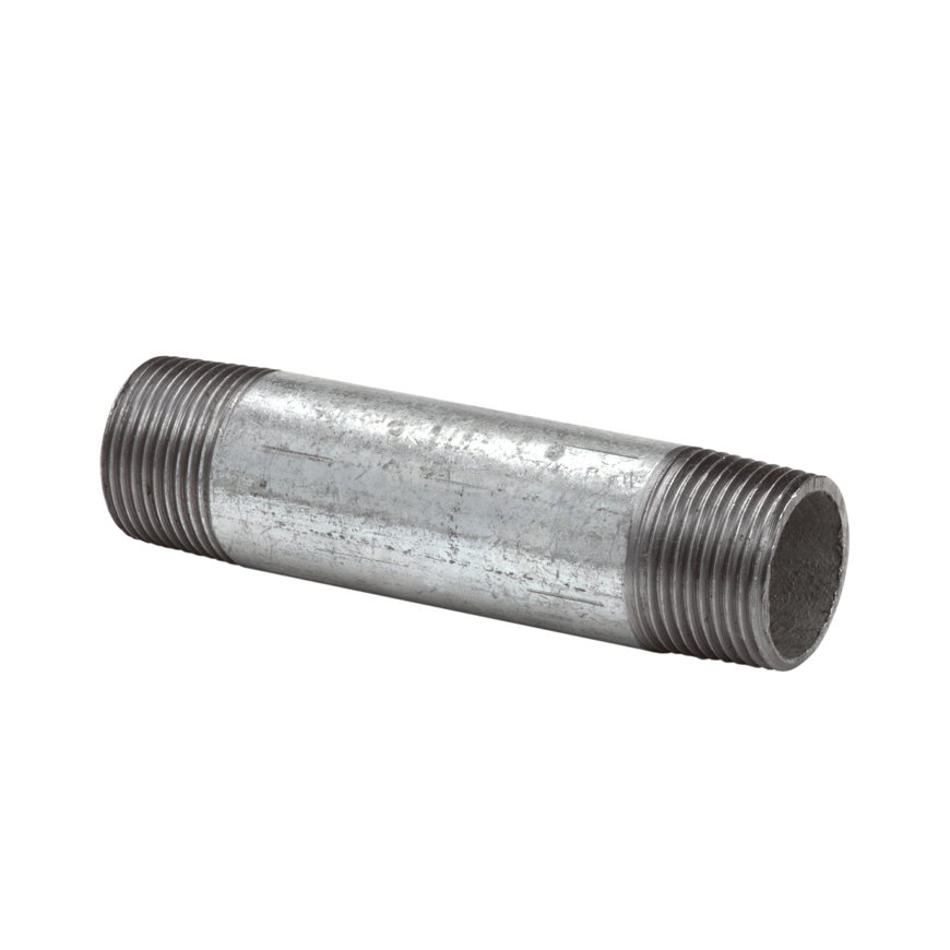 Pijpnippel, gegalvaniseerd, 2x buitendraad, nr. 23, ¾", l = 200 mm 