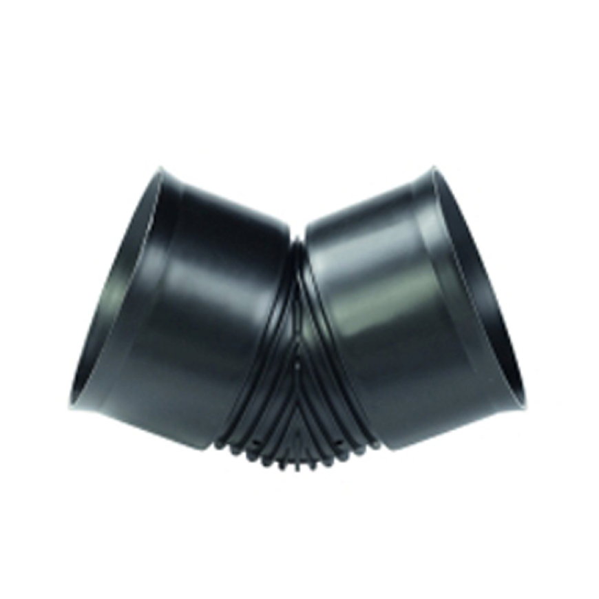 AQUATUB bocht 45°, met rubberring, hdpe, SN8, 150 mm 