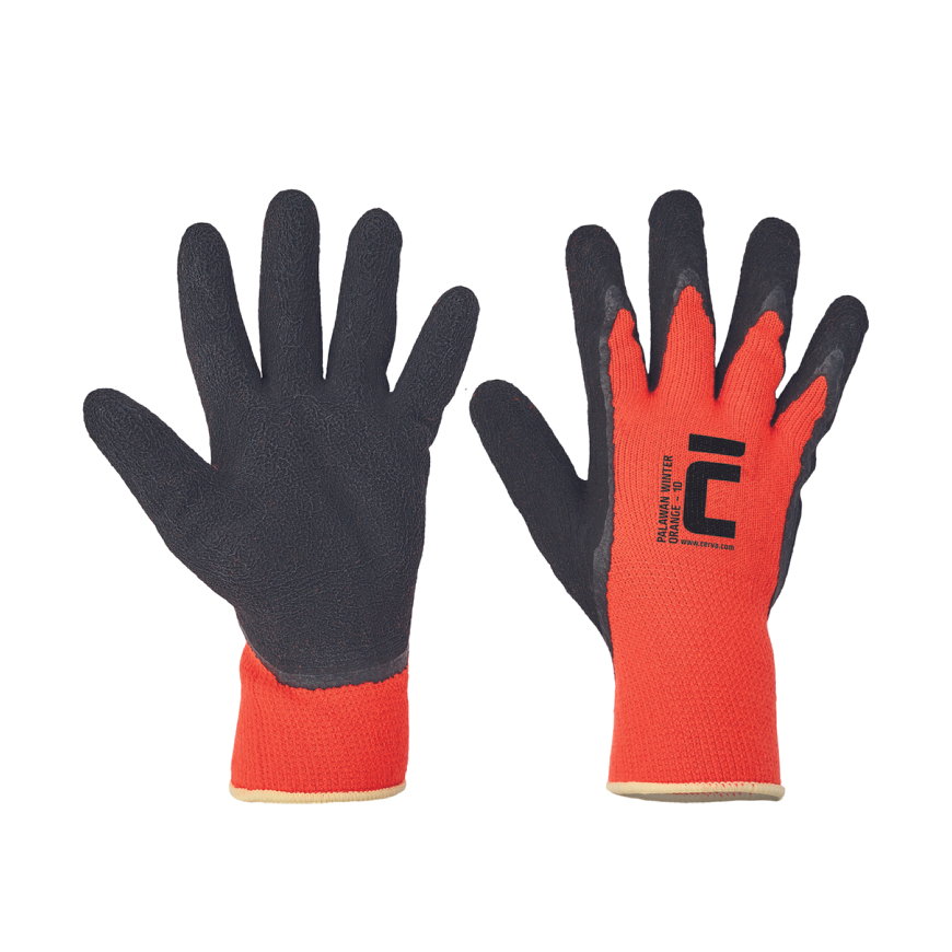 Palawan winter werkhandschoenen, oranje, maat 10 