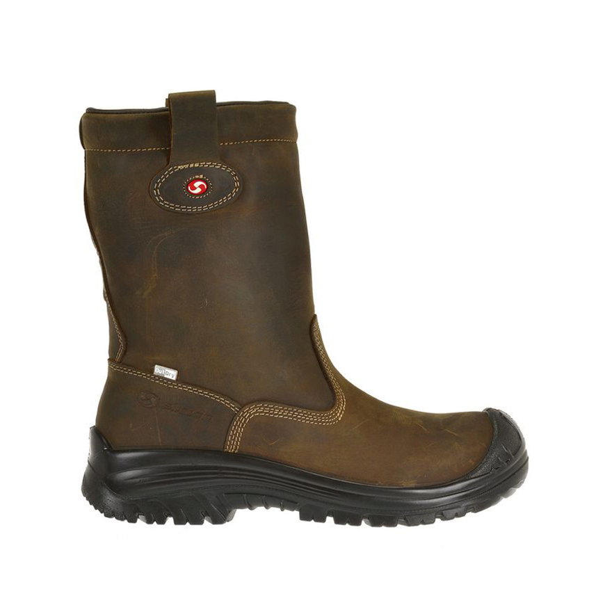 Sixton Peak veiligheidslaarzen, type Montana, bruin, Air voering, S3, HDry, Metal Free, maat 43 