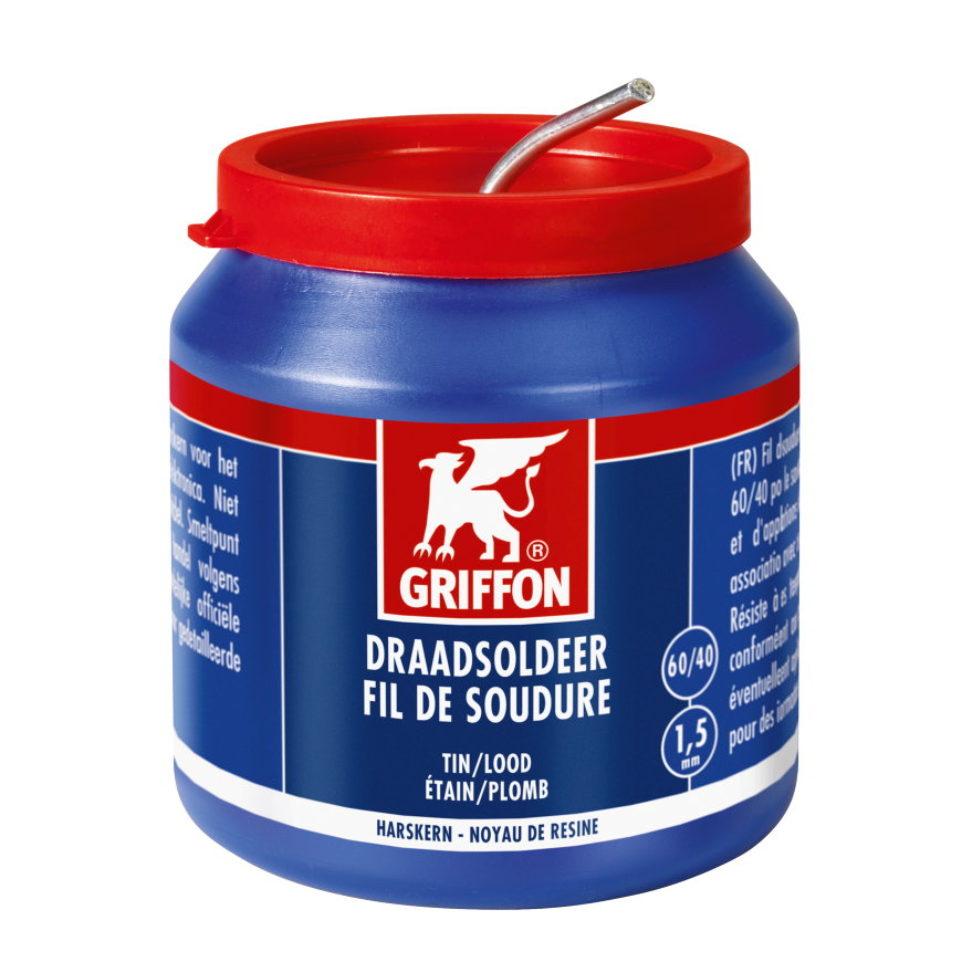 Griffon soldeertin met harskern, 60/40, pot à 500 gram 