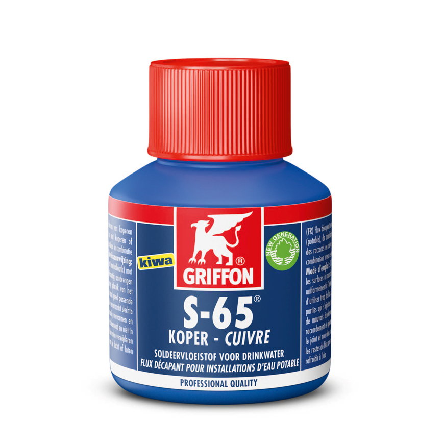 Griffon soldeervloeistof, S-65, Kiwa, flacon à 80 ml 