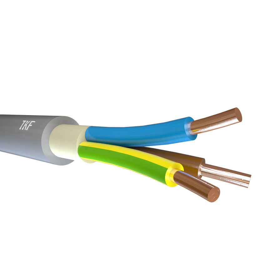 TKF YMz1K installatiekabel, Cca 0,6/1 kV, 3G 2,5 rm, l = 500 m 