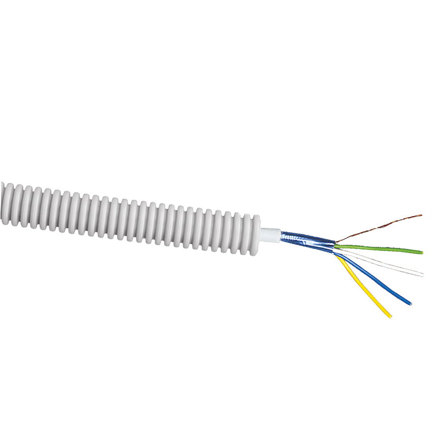 Snelflex voorbedrade flexibele buis met alarmkabel, 16 mm, 4x 0,22 mm², l = 100 m 