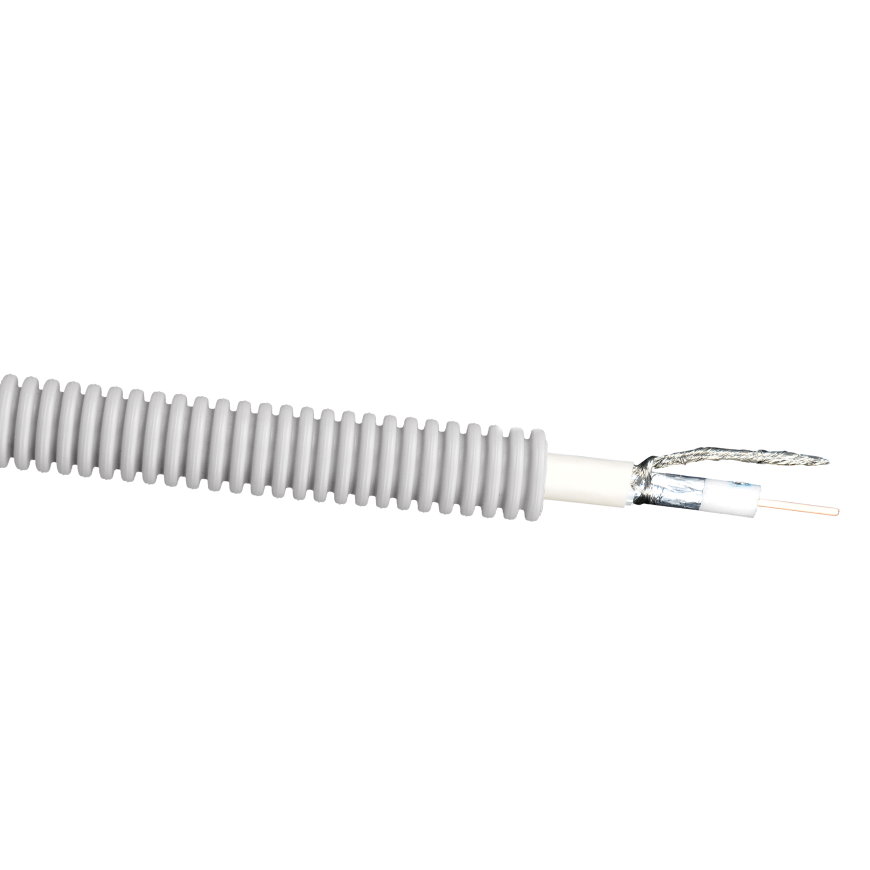 Snelflex voorbedrade flexibele buis met multikabel, 20 mm, coax 9 NL+U/UTPcat5E, l = 100 m 