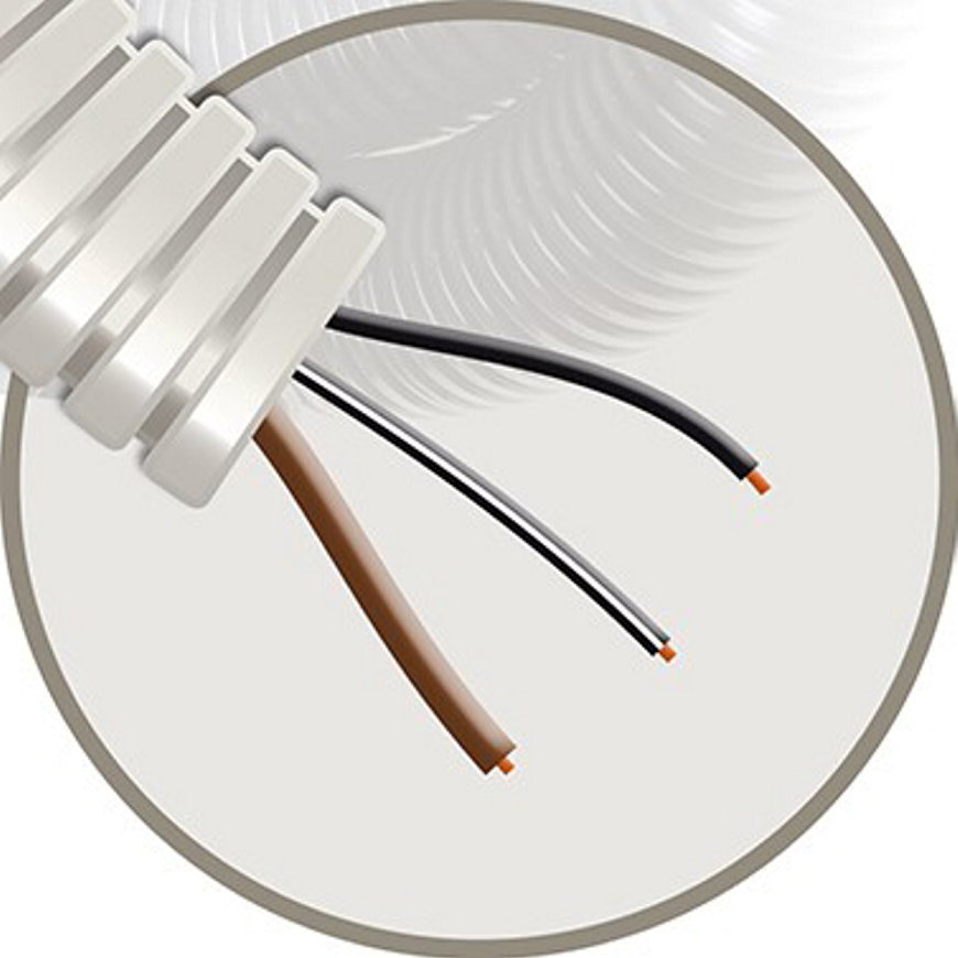 Snelflex voorbedrade flexibele buis met VD draad, 16 mm, 1x 2,5 mm² (br)+ 2x 1,5 mm² (zw), 100 m 