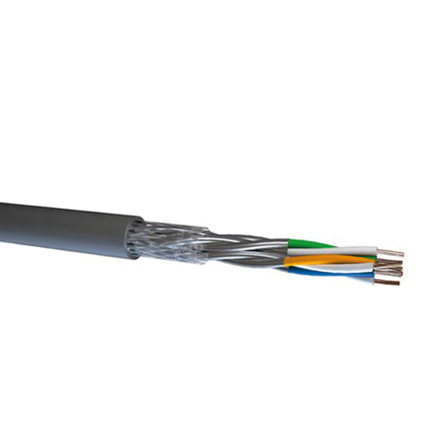 TKF UTP kabel, 4x 2x 23AWG, HFFR-LS, Eca, grijs, Cat.7 S/FTP B2ca, l = maximaal 1000 m 
