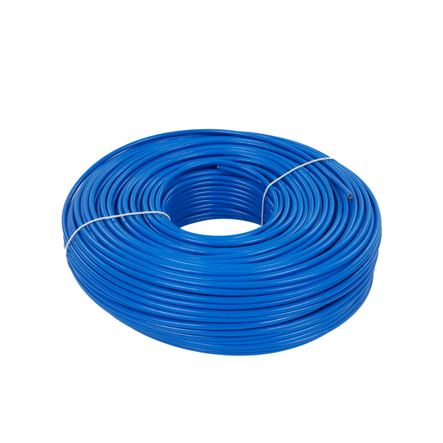 Installatiedraad, VD, H07V2-K, 6 mm², blauw, l = 100 m
