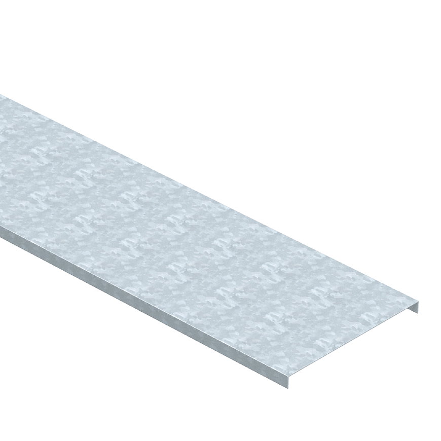 OBO deksel voor draadgoot GRM 55 100, DRLU 100, sendzimir verzinkt, d = 0,75 mm, l = 3 m, b = 100 mm 