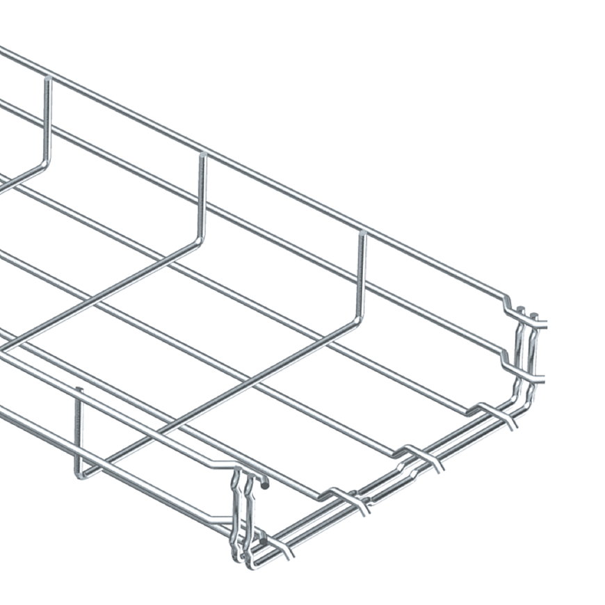 OBO draadgoot, type GRM 55 150 FT, thermisch verzinkt, klikbaar, l = 3 m, b = 150 mm 