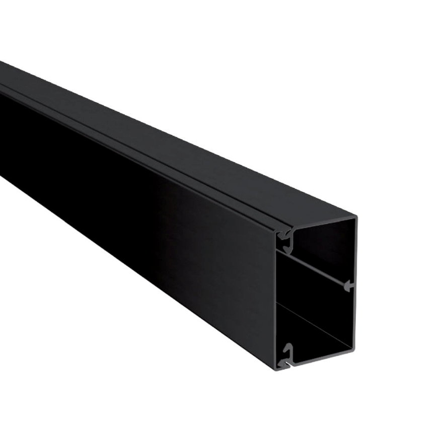 OBO kabelgoot met deksel en bodemperforatie, type WDK 40060, l = 2 m, 40 x 60 mm, zwart 