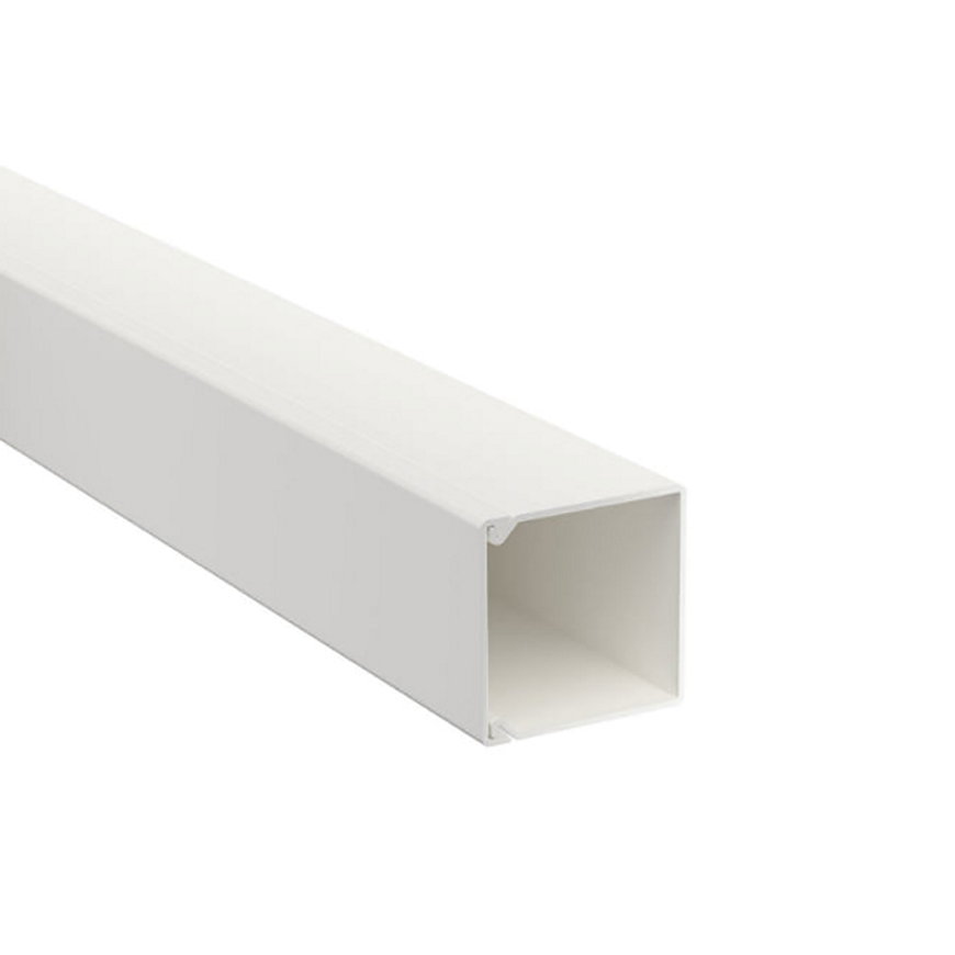 OBO kabelgoot met deksel en bodemperforatie, type WDK 25025, l = 2 m, 25 x 25 mm, wit 