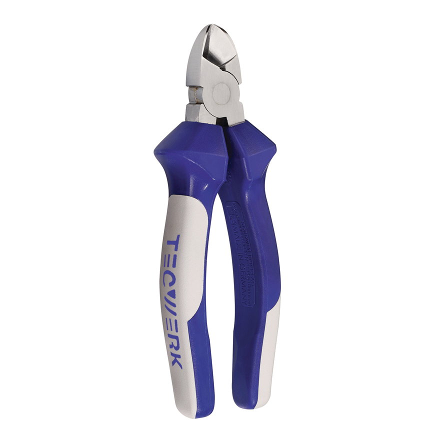 Tecwerk zijkniptang, verchroomd, 2-componenten mantel, l = 160 mm 