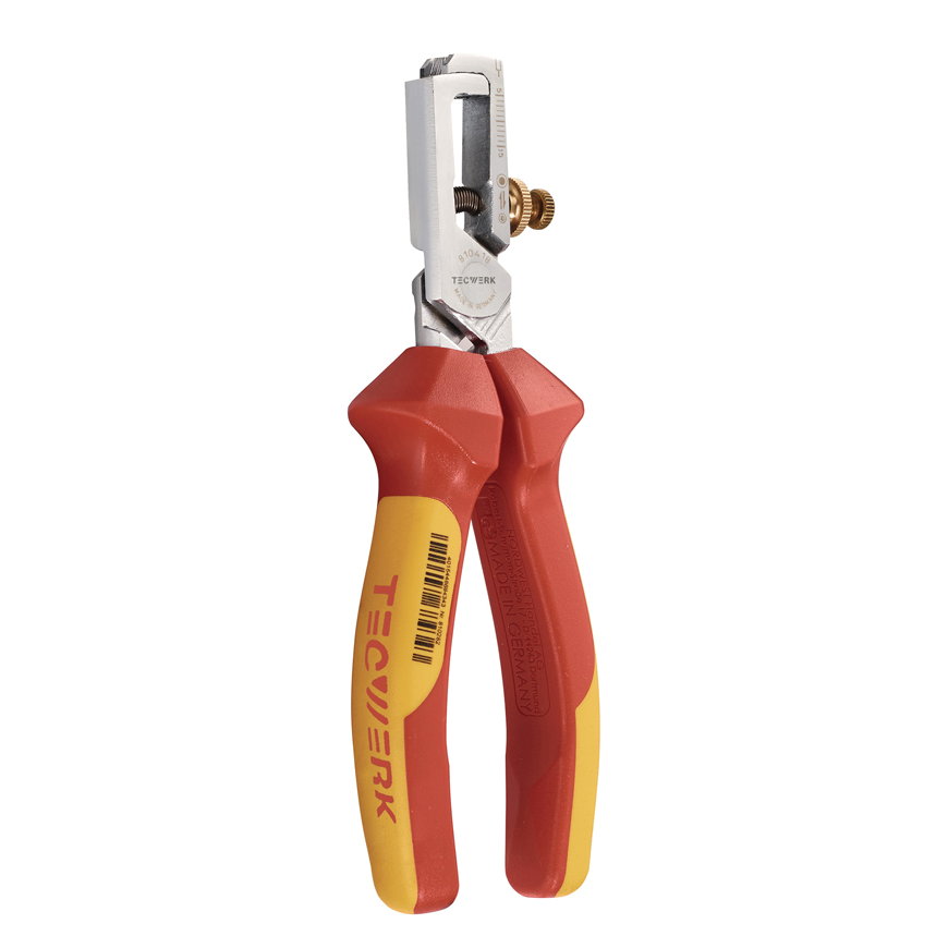 Tecwerk draadstriptang, VDE-ge&iuml;soleerd, verchroomd, l - 160 mm 