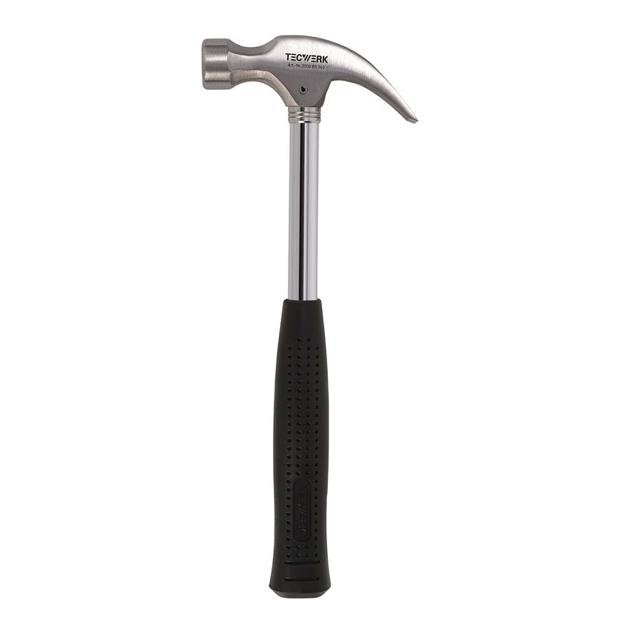 Tecwerk klauwhamer, stalen buissteel, hamerkop 450 gram