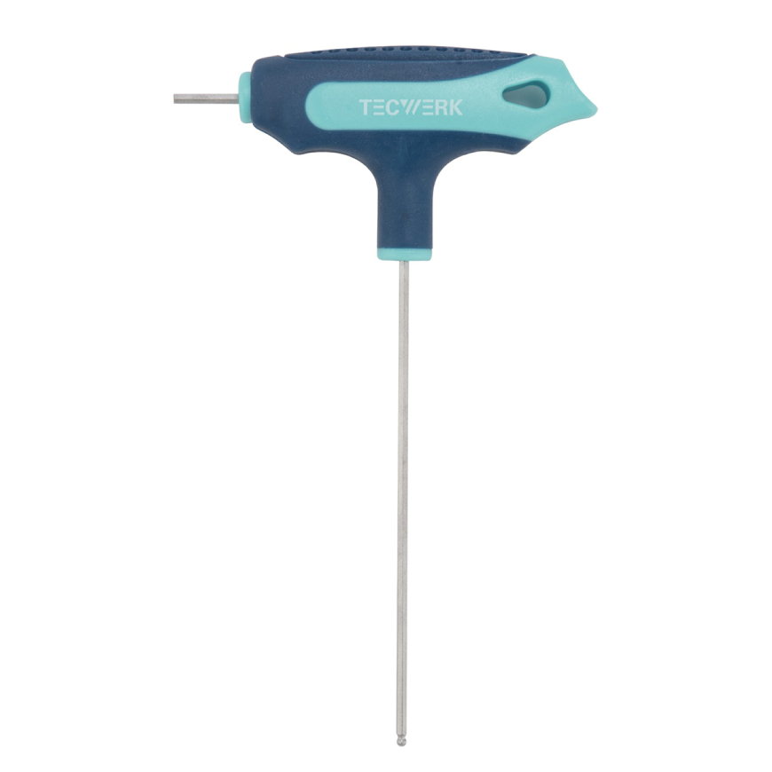 Tecwerk inbussleutel met dwarsgreep en kogelkop en S2-staal en l = 150 mm en sleutelmaat 4 mm 