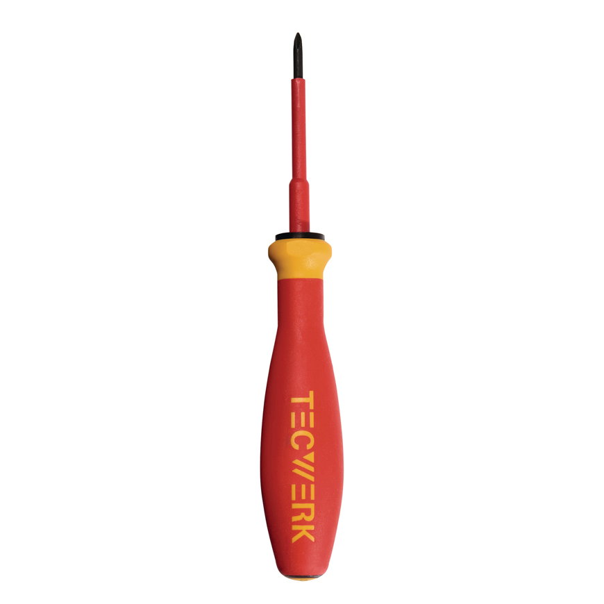 Tecwerk schroevendraaier, kruis, VDE ge&iuml;soleerd, PH1, l = 185 mm, lemmetlengte 80 mm 